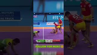 Pardeep Narwal dubki raid 😱pointskabaddikabaddikabaddi kabaddishortsfeedshortsviralvideoshort [upl. by Otsuaf854]