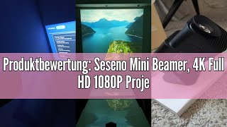 Produktbewertung Seseno Mini Beamer 4K Full HD 1080P Projector Unterstützt WiFi 6 und BT 50 mit [upl. by Gussie]