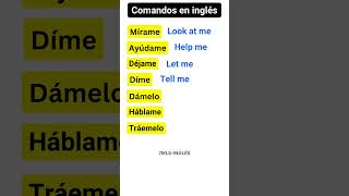 Comandos en inglés aprenderingles [upl. by Griff]