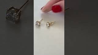 Moissanite vs Cubic Zirconia  which is better  Moissanite Stud Earring Review [upl. by Hsitirb]