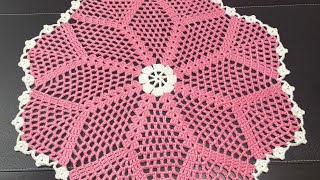 Muestra a crochet para carpeta o centro de mesa paso a paso🧶 [upl. by Doughty]