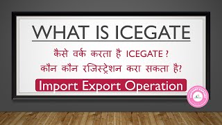 What is ICEGATE How to Register on ICEGATE amp Who can Register Icegate in Export Import [upl. by Ardnasyl]