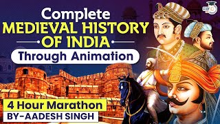 Complete Medieval India History in 4 Hours Through Animation  UPSC IAS [upl. by Tterag]