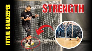 Strength training for kicking and passing  Futsal Goalkeepers [upl. by Ahseik129]