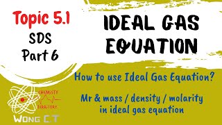 Ideal Gas Equation  Mass amp Mr  Density  Molarity  SDS SK015 Topic 51 Part 6 [upl. by Eltsyrc]