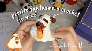 perrito disfrazado de FANTASMA a CROCHET👻✨️  tutorial  FÁCIL [upl. by Irrol]