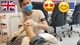 NEEDED HER AMAZING PEDICURE from beautiful girl from VIETNAM in SURREY UK [upl. by Neetsirhc]