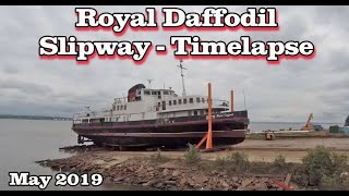 Royal Daffodil Going Up The Slipway at Carmet Marine timelapse [upl. by Bruning]