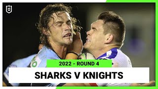 CronullaSutherland Sharks v Newcastle Knights Round 4 2022  Full Match Replay  NRL [upl. by Dammahom736]