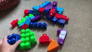 HONEST review of MEGA BLOKS First Builder Toddler Blocks Set [upl. by Nodle]