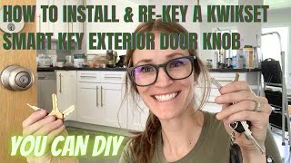 How to Install and ReKey a Kwikset SmartKey Exterior Door Knob [upl. by Ahseinad]