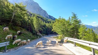 Driving the Wurzen pass Vršič pass amp Mangart Saddle Austria Slovenia amp Italy [upl. by Butler]