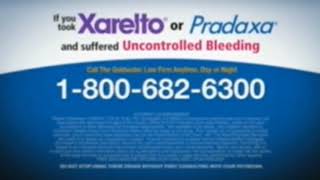 Goldwater Law Firm  Xarelto and Pradaxa linked to Internal Bleeding 2015 15s 6826300 ver [upl. by Ollopa984]