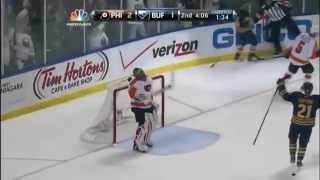 Thomas Vanek gorgeous breakaway goal vs Flyers  NHL 20113 [upl. by Odraner]