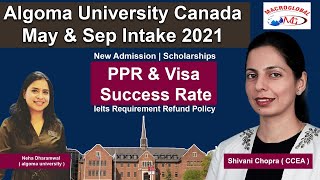 Algoma University Canada  May amp Sep Intake 2021  Visa Success rate  Scholarships  New Admission [upl. by Lemert]