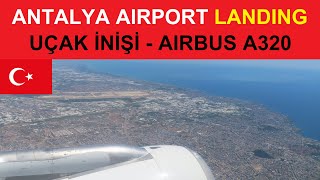 🇹🇷 ANTALYA AIRPORT TURKIYE  LANDING  UÇAK INIŞI  HAVALİMANI  EDELWEISS  TURKIYE  TURKEI [upl. by Eelyac]