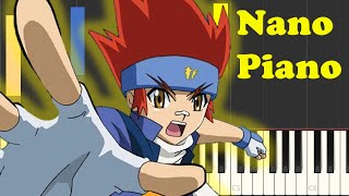 Beyblade Theme Song On Piano EASY [upl. by Weidner]