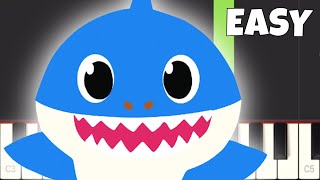 Baby Shark Dance  EASY Piano Tutorial [upl. by Ahsai]