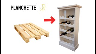 Comment faire un meuble porte bouteilles en palette Projet du dimanche 6 [upl. by Carling]