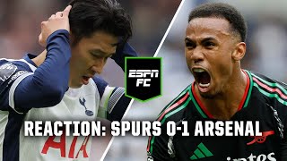 REACTION Tottenham 01 Arsenal  Did Arteta outcoach Postecoglou  ESPN FC [upl. by Bennie]