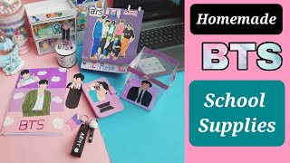 DIY BTS school supplies  How to make BTS school supplies without printout  DIY BTS Craft BTS [upl. by Mireille]