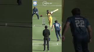 Quick reflexes and safe hands 🙌James Hurly pulls off a brilliant caughtandbowled 👏 [upl. by Close971]