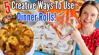 5 Amazing Ways to Use FROZEN DINNER ROLLS DOUGH  Julia Pacheco [upl. by Gaynor]