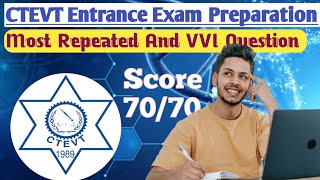 👍🤔For Scholarship Most Repeated And Important Questions  CTEVT Entrance Exam Notice  Entrance Exam [upl. by Manella]