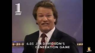 BBC 1 Jim Davidson’s Generation Game amp Noel’s House Party promo 1995 Advert 1990s 90s UK [upl. by Ackerley]