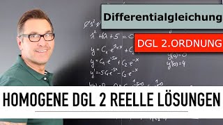 Wie löse ich eine homogene Differentialgleichung 2 Ordnung  reelle homogene Lösung [upl. by Aitnis]