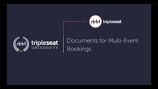 Documents for MultiEvent Bookings [upl. by Heisser]