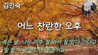 어느 찬란한 오후김인숙 어린 시절로 돌아갈 수 있다면그래서 뭐든 다시 시작할 수 있다면 나는 뭐가 되고 싶을까 [upl. by Muhan]