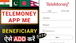 Telemoney International Beneficiary Add  Telemoney Me Beneficiary Kaise Add Kare iAiHindi [upl. by Gertie]