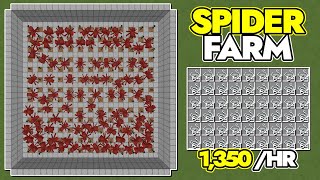 BEST EASY SPIDER FARM MINECRAFT 1211  1350 STRING HR  STRING FARM  Tutorial [upl. by Frankhouse]