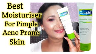 Cetaphil Moisturiser Review  Best Moisturiser For Pimple Acne Prone Skin  Skincare For Pimple [upl. by Airekahs675]