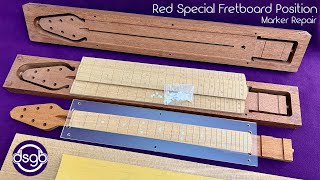 Brian May Red Special Guitar Build Fretboard Position Marker Repairs by dsgb [upl. by Dewie]