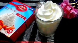 How to Make Whipped Cream using Betty Crocker Whipping Cream Mix  Home Cooking [upl. by Verena]