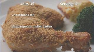 Oven Fried Chicken With Corn Flakes recipe [upl. by Gorlin]