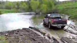 Nissan Navara D40 crossing the river ford [upl. by Eseilana]