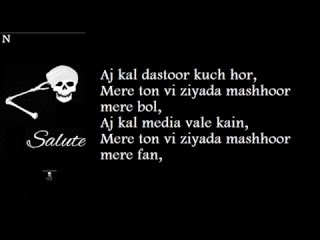 BOHEMIA  Lyrics of Full Song Salute by Bohemia [upl. by Cordell]