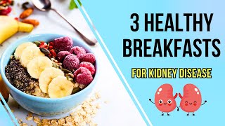 3 Kidney Disease Breakfasts  What To Eat [upl. by Ytinav436]