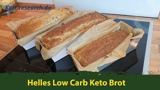 Low Carb Brot schnell und einfach zu zubereiten das ideale helle Keto Brot [upl. by Pascal]