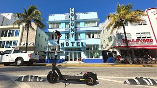 Riding Gotrax G4 Electric Scooter Around South Beach POV [upl. by Erreit]