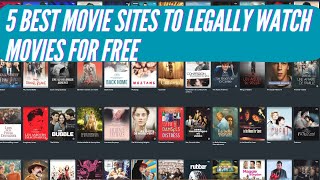 Top 5 Legal Free Movies Websides To Watch Movies In 2024 🎥 [upl. by Kimura881]