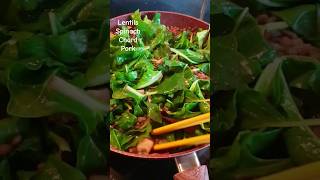 Sauteed Lentils Spinach Chard amp Pork foryou food shorts video follower dinnerideas [upl. by Jew947]