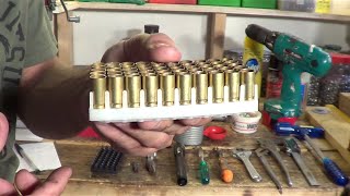 Reloading 9mm Luger on a single stage press [upl. by Ayadahs]