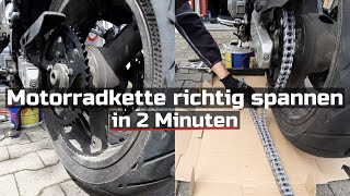 How To Motorradkette richtig spannen  Kette der Suzuki Bandit GSF 600 richtig spannen [upl. by Cappella]