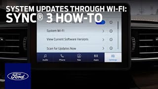 SYNC® 3 Automatic System Updates Through WiFi  SYNC® 3 HowTo  Ford [upl. by Yllak]