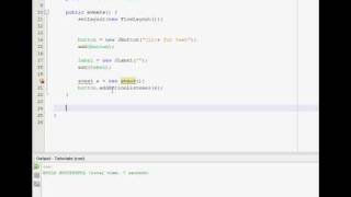 Java GUI Tutorial 4  Event handling [upl. by Vaclava22]