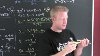 Using The Quadratic Formula [upl. by Dust]